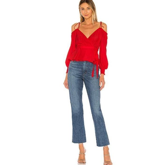 Lovers + Friends Tops - NWT Lovers + Friends Hopeless Romantic Top in Red